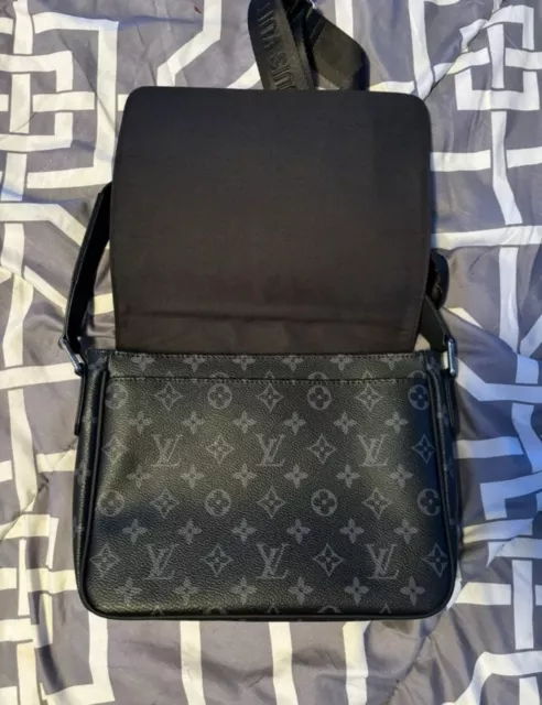 Louis Vuitton District Pm Shoulder Bag Black Canvas Monogram Eclipse