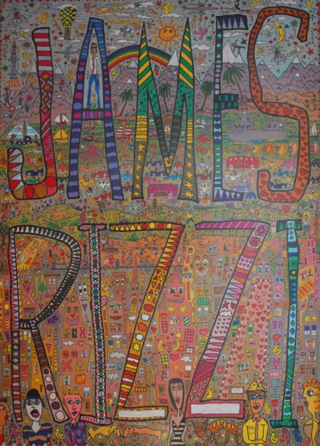 James Rizzi: original Offset Lithografie, erstes Rizzi Plakat, 1988, Top Rarität