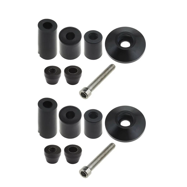 Set 2 Copri Estremità Bar Universali Nero per Manubrio Moto 22mm