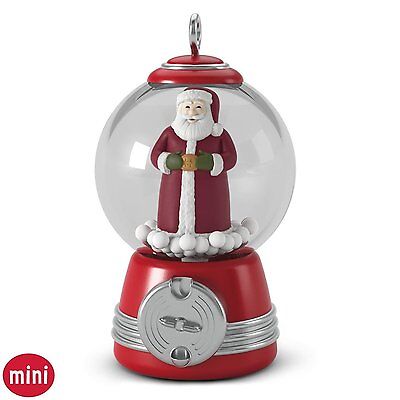 2016 Hallmark Keepsake Miniature Gumball Santa Ornament