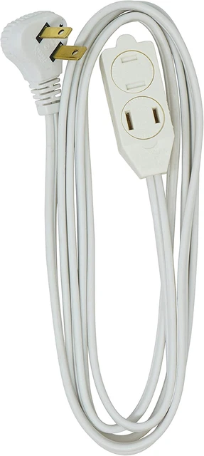 Cable de extensión de enchufe plano interior SlimLine 2235, cable de 3 pies, enchufe en ángulo recto, 3