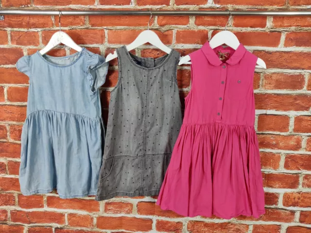 Girls Bundle Age 4-5 Years Next Gap Pinafore Dress Playsuit Pink Denim 110Cm