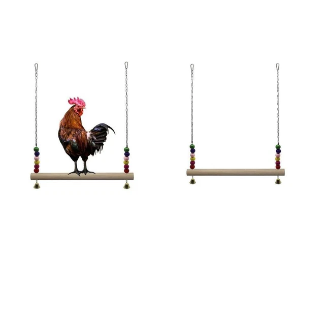 2x Chicken Swing Birds Biss Spielzeug Papagei Stand Barsch Für Große Vögel 3