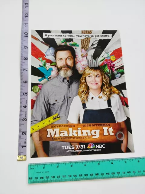 1-page Clipping - Amy Poehler & Nick Offerman photo Making It TV show Print Ad