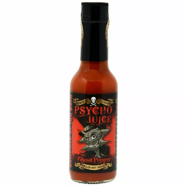 Ghost Pepper Sauce Hot Spicy Chilli Sauce 70% Psycho Juice Spicy Dr Burnorium