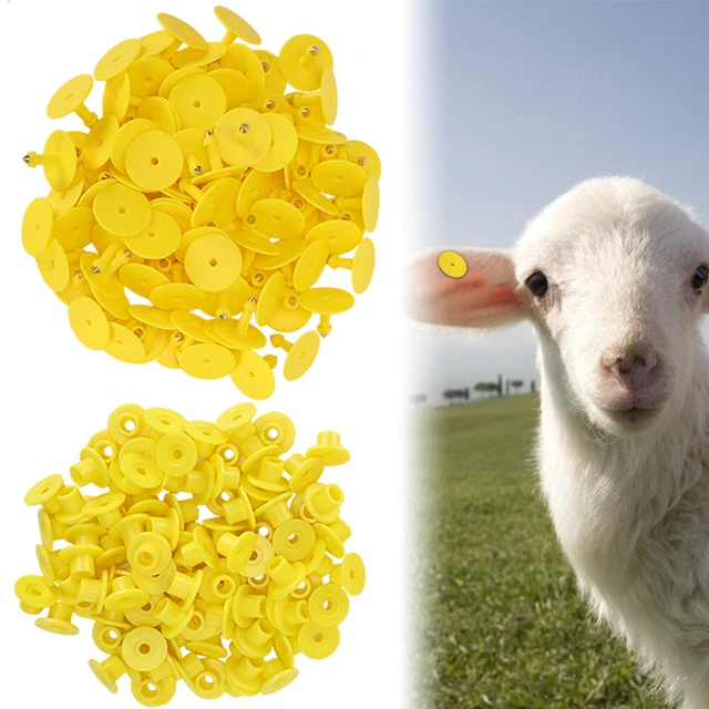 100pcs Animal Ear Tag Plastic Identification Card Anti Lost Marker For Farm AP9