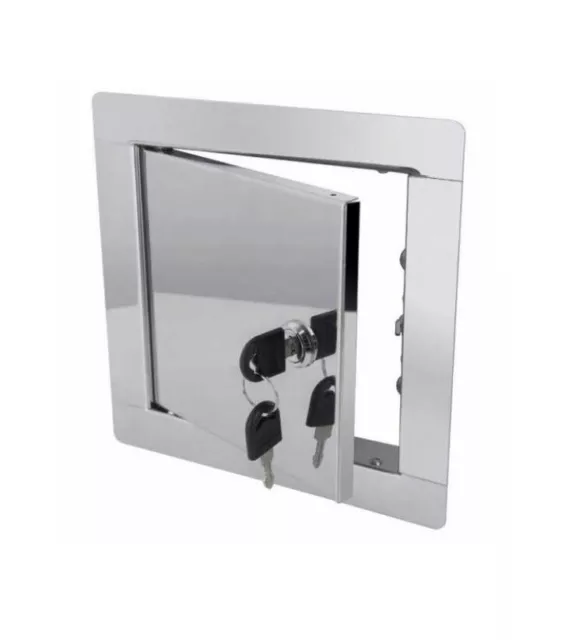 Acero Inoxidable Panel Acceso con Cerradura Llave Inspección Puerta Revisión