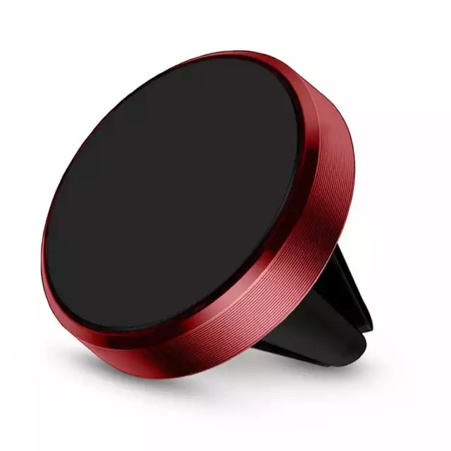 Mini Soporte Magnetico para Rejilla de Coche con Iman Potente Telefono GPS Rojo