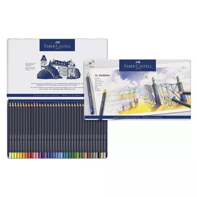 FABER CASTELL Buntstifte GOLDFABER 36er Metalletui ungeöffnete Metallbox Stifte