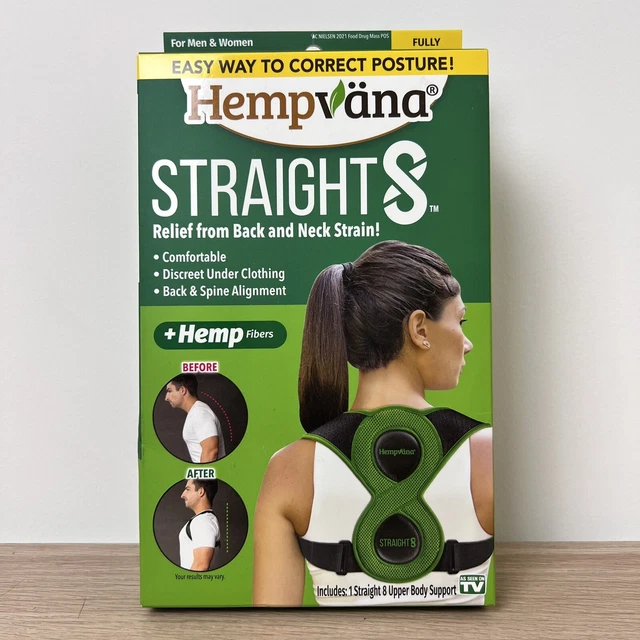 Corrector de postura ligero totalmente ajustable Hempvana Recto 8, como se ve en