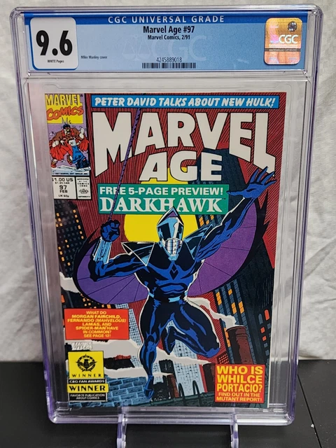 🔑🔥🔥🔥Marvel Age #97 CGC 9.6 Feb 1991 1st appearance of Darkhawk  889018