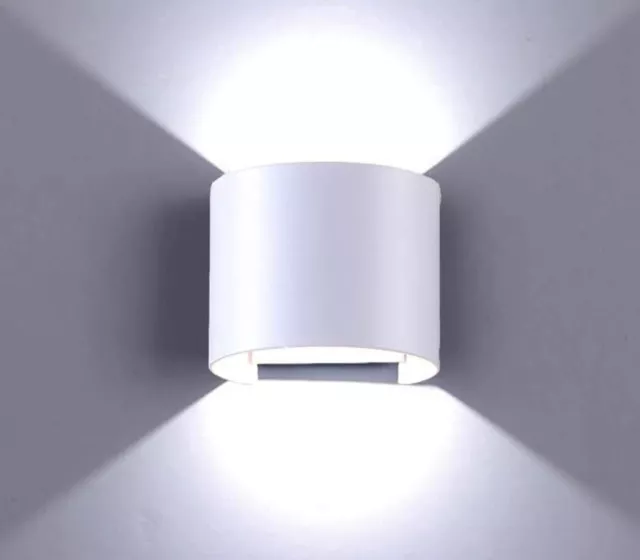 Lampada da Parete a LED Applique Interno Esterno 20W Quandrato Bianco Luce Calda