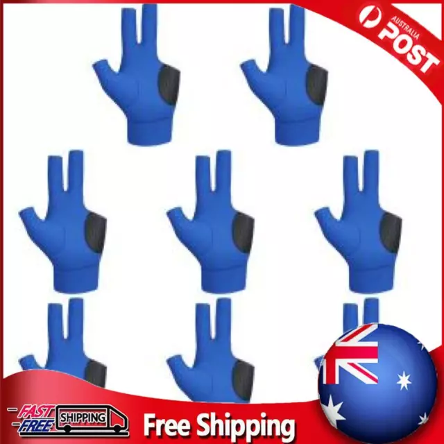 3 Fingers Pool Gloves Breathable Billiard Gloves Left/Right Hand (Blue Left)