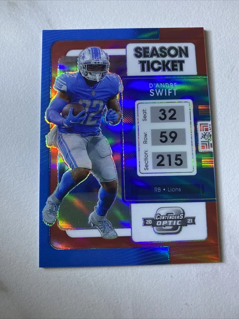 2021 Panini Contenders Optic D’Andre Swift Red Refractor /175 Detroit Lions #46