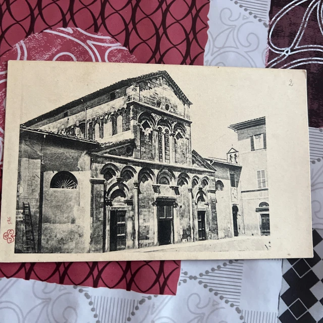 cartolina chiesa San frediano  Pisa toscana inizi xx secolo