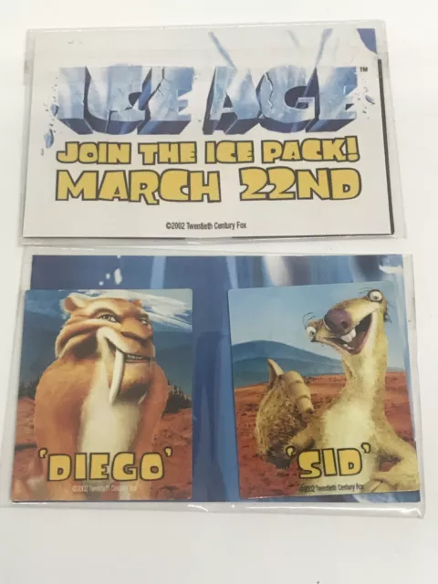 🎥 Original Movie Merchandise 🎥 Ice Age 2002 Movie Fridge Magnets X2 Party Bag