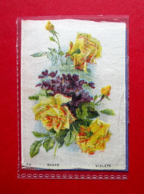 Imperial Tobacco Canada  Antique 1913  Garden Flowers Silk  24  Roses & Violets