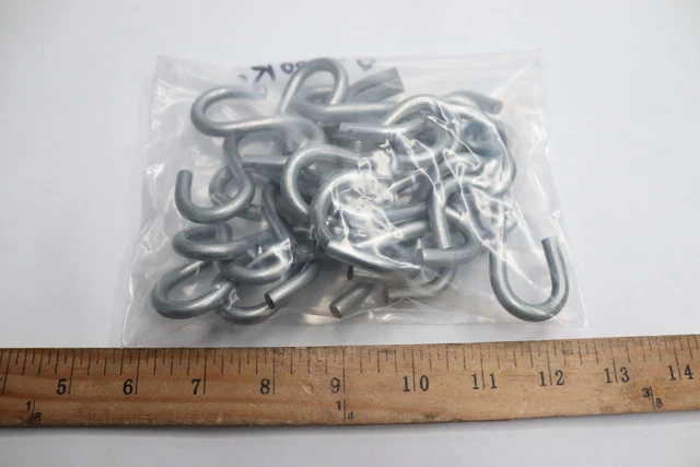 (21-Pk) Everbilt Rope S-Hook Zinc-Plated Steel 1/4" x 2"