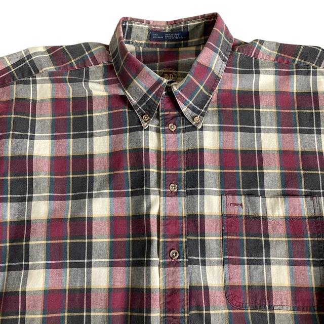 Vintage BD Baggies Mens 2XL Tall Long Sleeve Shirt Stripes