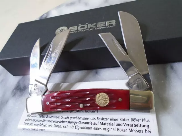 Boker Tree Brand Germany White Bone Lockback Pocket Knife HCSS