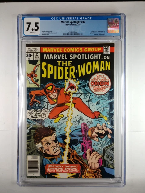 Marvel Spotlight 32 CGC 7.5 White Pages Newsstand Key-1st App of Spider-Woman