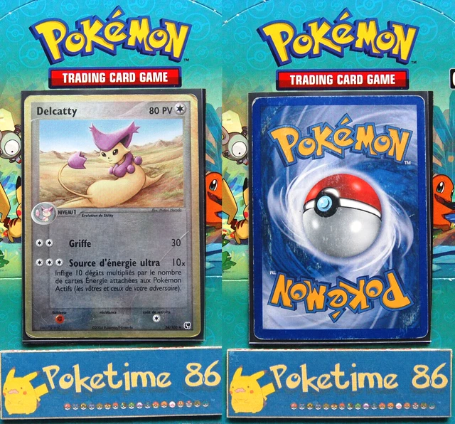 Pokémon, EX Tempête de sable, DELCATTY, holo reverse, 34/100,  état moyen