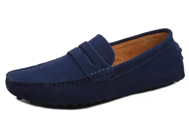 JOHN LEWIS LOUIS Woven Suede Loafer Shoes Blue Size UK 9 RRP £79 £49.99 -  PicClick UK