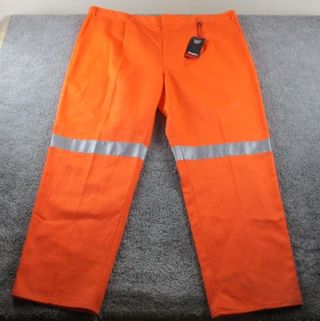 KING GEE WORK/DRILL/TRADIE Pants/Trousers 127S W48 L32 Cotton Orange