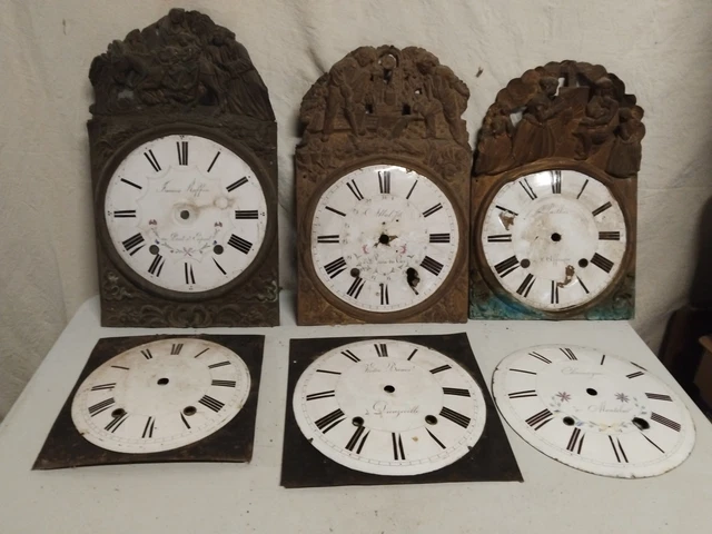 Minuterie Cadran Horloge Ancienne - Mécanique à Poids, Bronze/fonte, XIXe Siècle