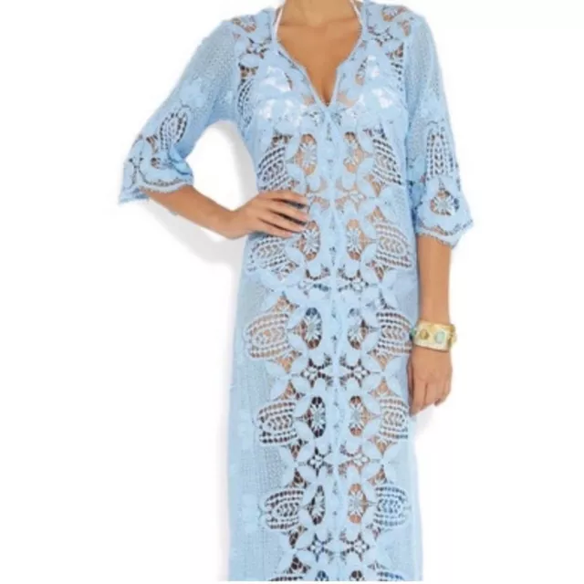 Miguelina NWT Catherine Crocheted Cotton-lace Kaftan