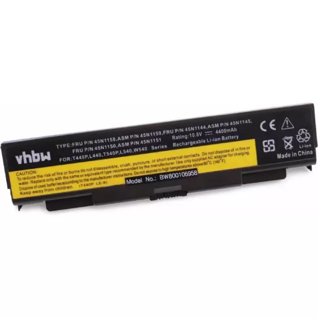 Batterie VHBW BW800106958/45N1147 pour Lenovo ThinkPad L440, L540, T440P, T540,