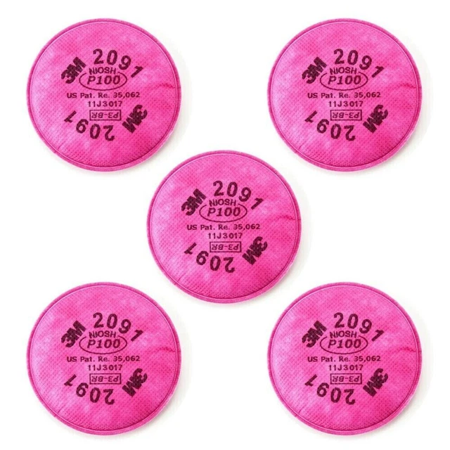 (5 PAIRS) Genuine 3M 2091 P1OO Replacement Filters for 6000 7000 FF-400 NEW