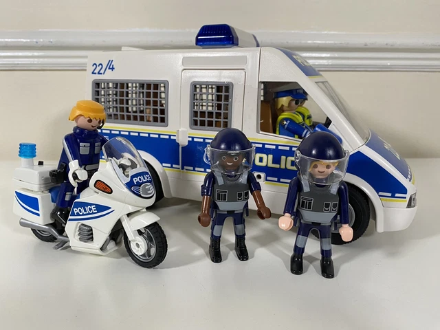 Police Riot Van Model Kit PLAYMOBIL POLICE RIOT Van And Bike Plus Extra Figures Working Lights ...