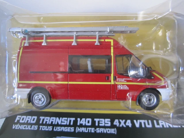 Camion De Pompiers Ford Transit 1/43 - Modèle Réduit Collection Hachette, Livrée VPSI Bas-Rhin