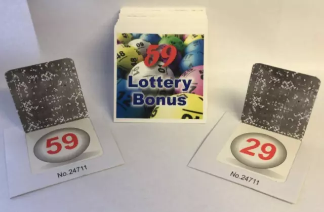 10 Sets Of 1-59 Lottery Bonus Ball Pop Open Tickets