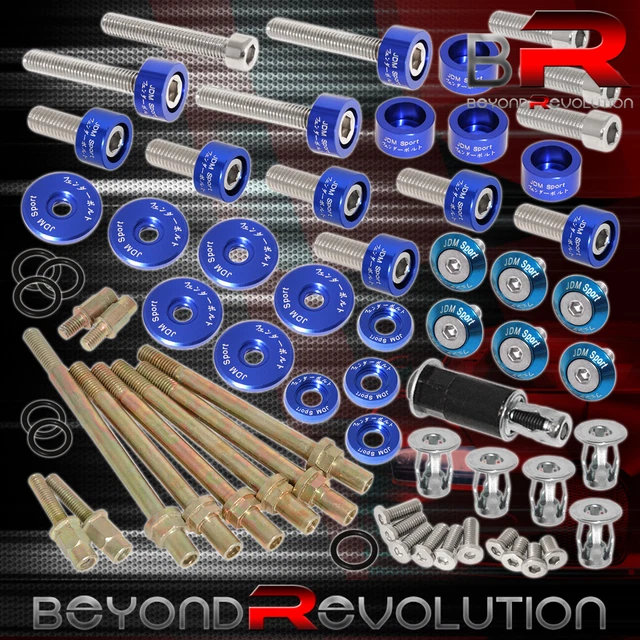 For Honda K-Series Manifold Header Cam Cap M6 Fender Valve Washers Kit Blue