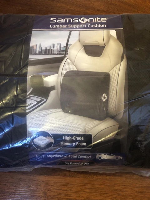 Samsonite AUTOMOTIVE LUMBAR SUPPORT CUSHION High Grade Memory Foam Ventilated