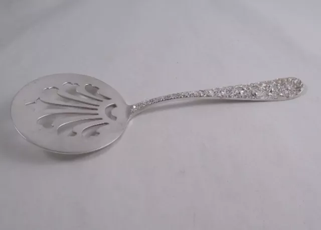 Stieff Rose Repousse Sterling Silver Hot Cake Server Never Monogrammed