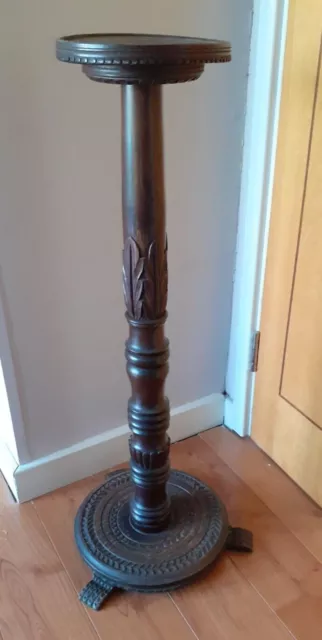 1920's Dark Oak Plant Stand/Torchiere, 96cm high