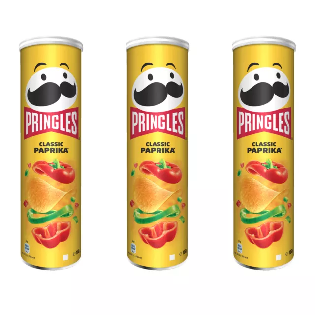 Pringles Classique Poivron Goût Stapelchips 185g 3er Pack