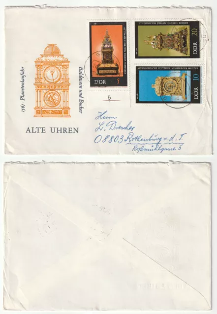 96474 - Mi.Nr. 2055-2056 und 2058 - FDC - Greiz 24.6.1975 nach Rothenburg o.d.T.