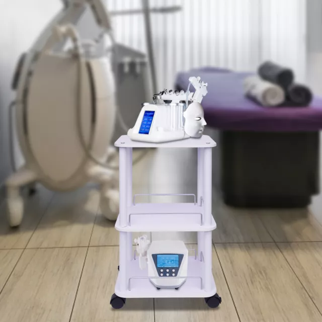 White Beauty Salon Trolley Esthetician SPA Equipment Storage Stand Trolley Cart White Beauty Salon Trolley Esthetician SPA Equipment Storage Stand Trolley Cart