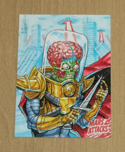 2021 Topps Mars Attacks Uprising sketch card 1/1 Daniel Dahl