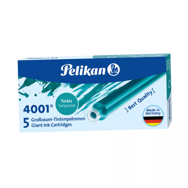 Pelikan Großraumtintenpatronen Patronen 4001 GTP/5 Farbe türkis Inhalt 5 Stück