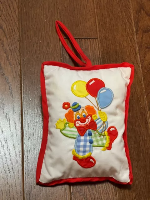 House of Hatten Clown Musical Lullaby Pillow Nursery Decor Vintage Rare Works!