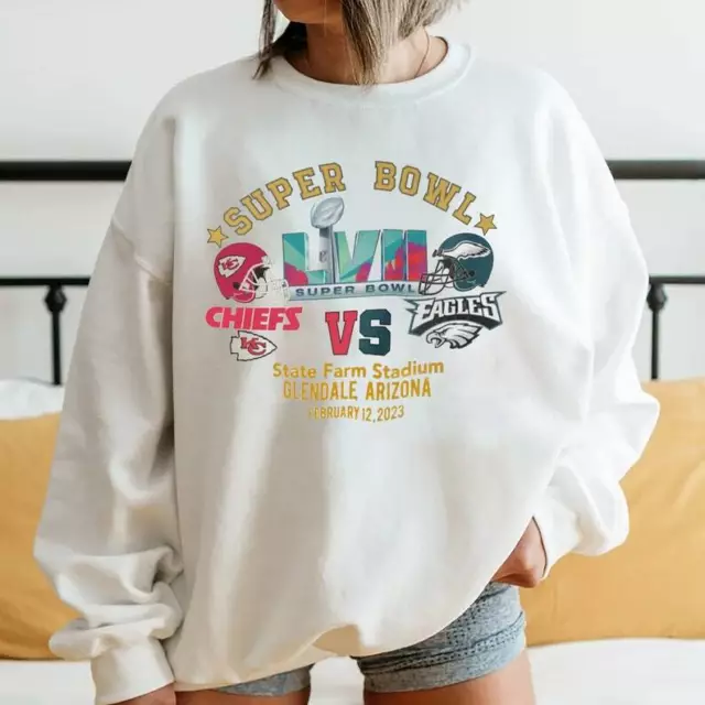 NFL Super Bowl LVII 2023 Philadelphia Eagles Vs. Kansas City Chiefs Sweatshirt