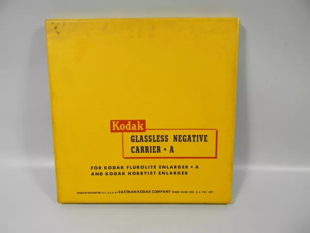 Portador negativo sin vidrio Kodak - A - 2 1/4 x 3 1/4 (película rodante) - 5A - #12