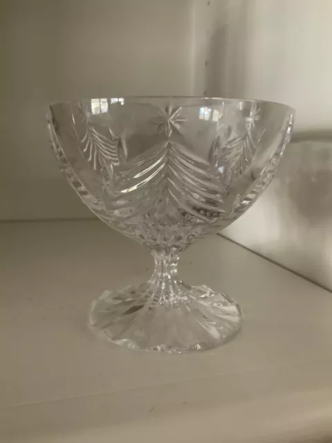Mikasa Crystal Christmas Tree Stemmed Dessert Bowl Dish