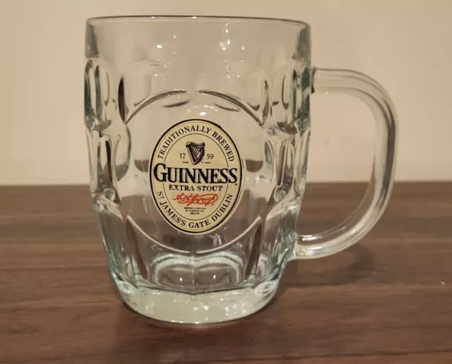 Guinness Dimpled Beer Glass Mug