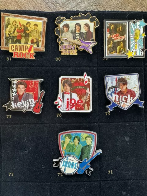 Jonas Brothers Camp Rock Disney Channel Pin Lot - FIRST RELEASE